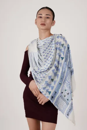 100% Cotton Scarf with Hand Embroidery