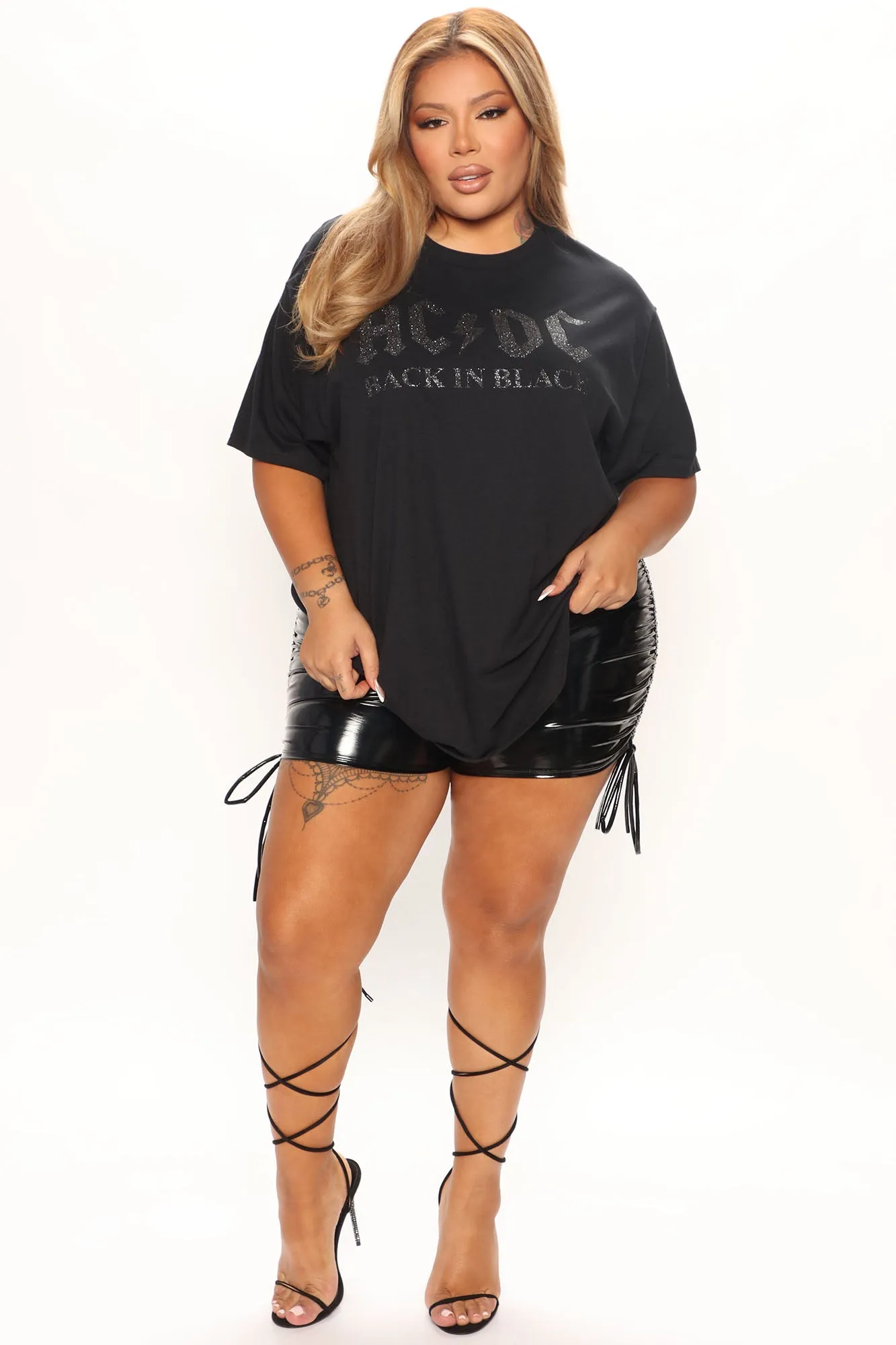 ACDC Back In Black Glitter T-Shirt - Black