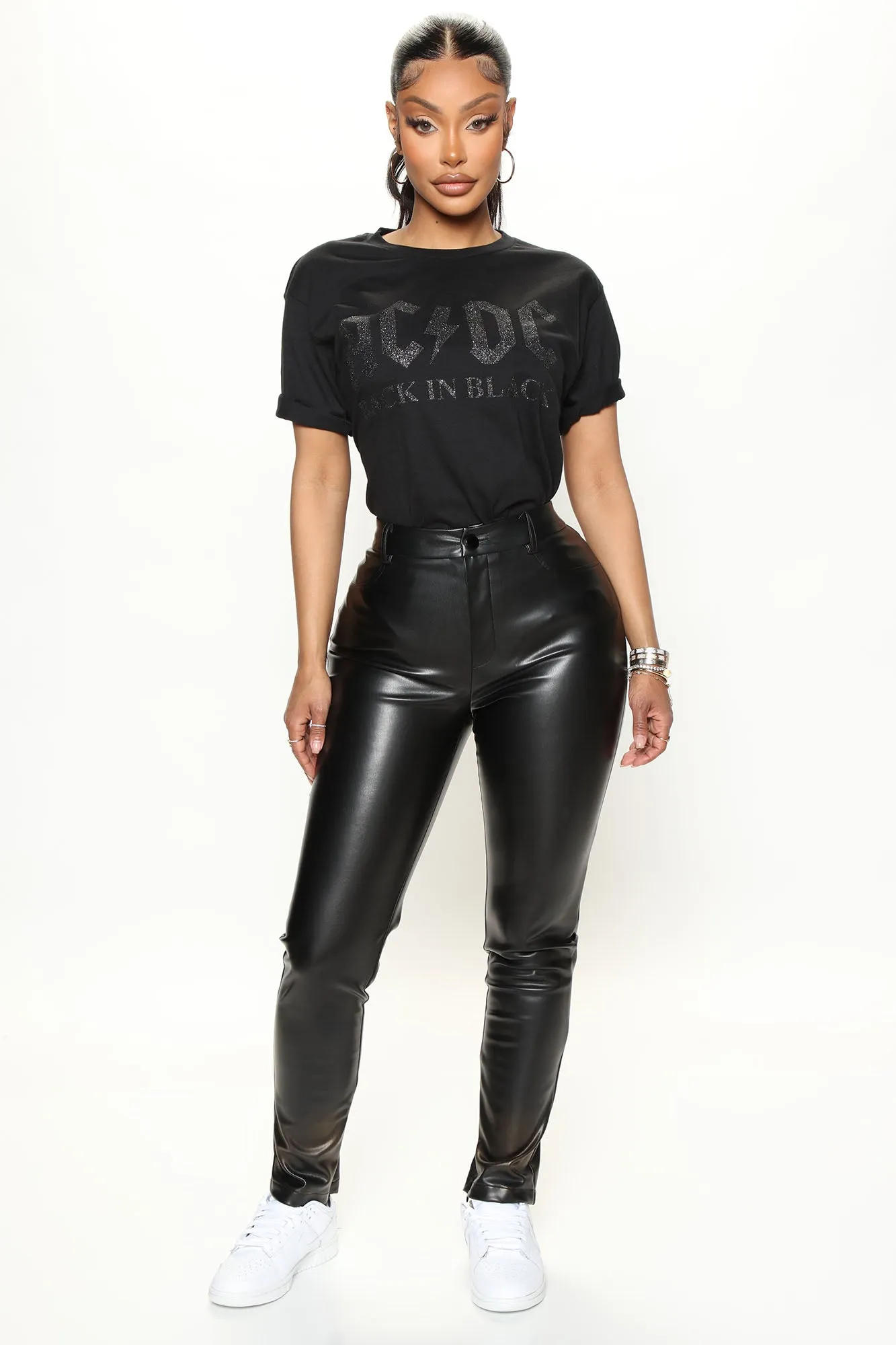 ACDC Back In Black Glitter T-Shirt - Black
