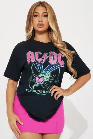 ACDC Glitter Graphic Tee - Black