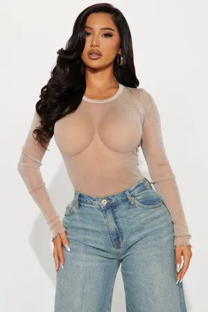 Adalynn Glitter Top - Gold