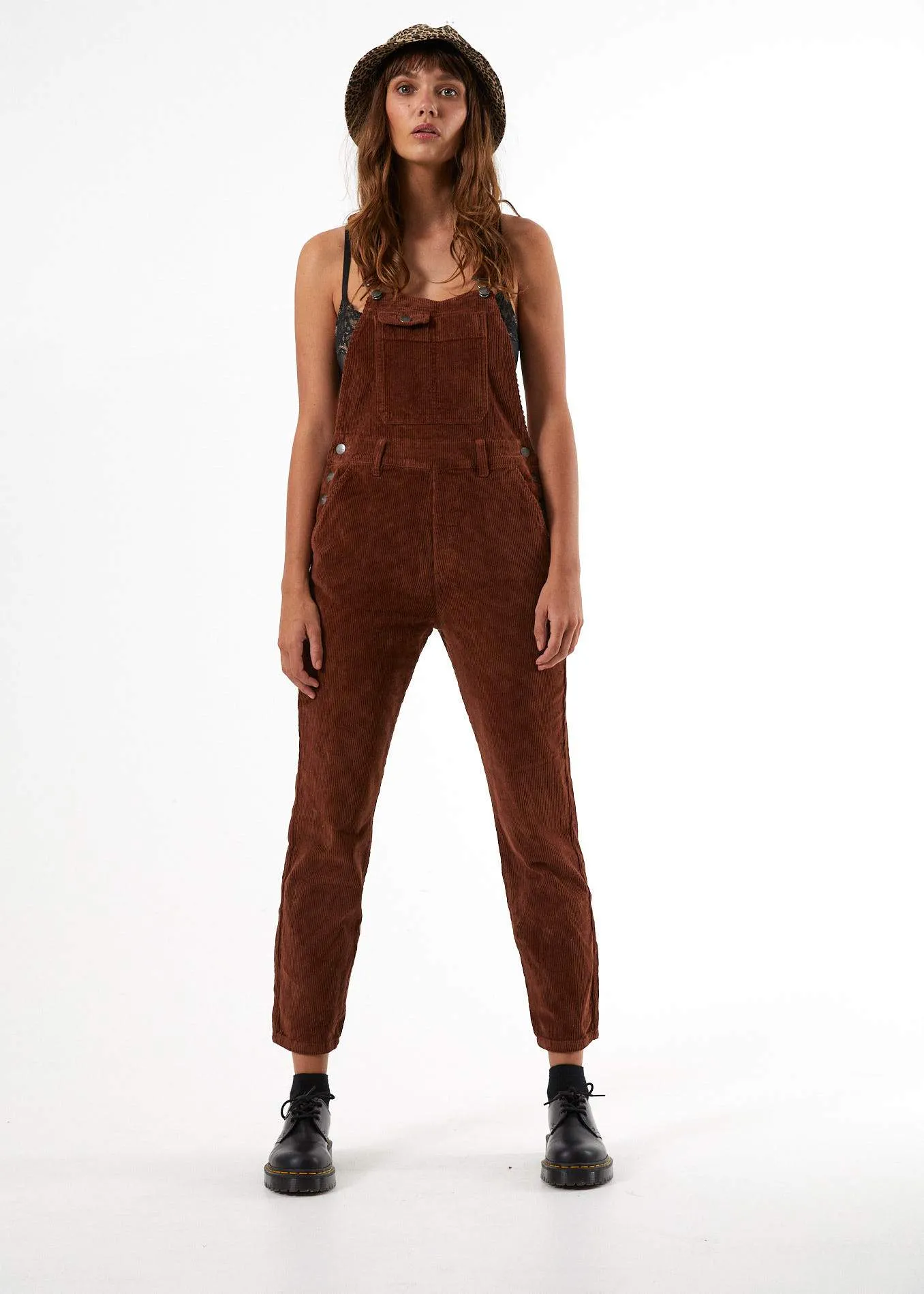 Afends Womens Holly - Long Corduroy Overalls