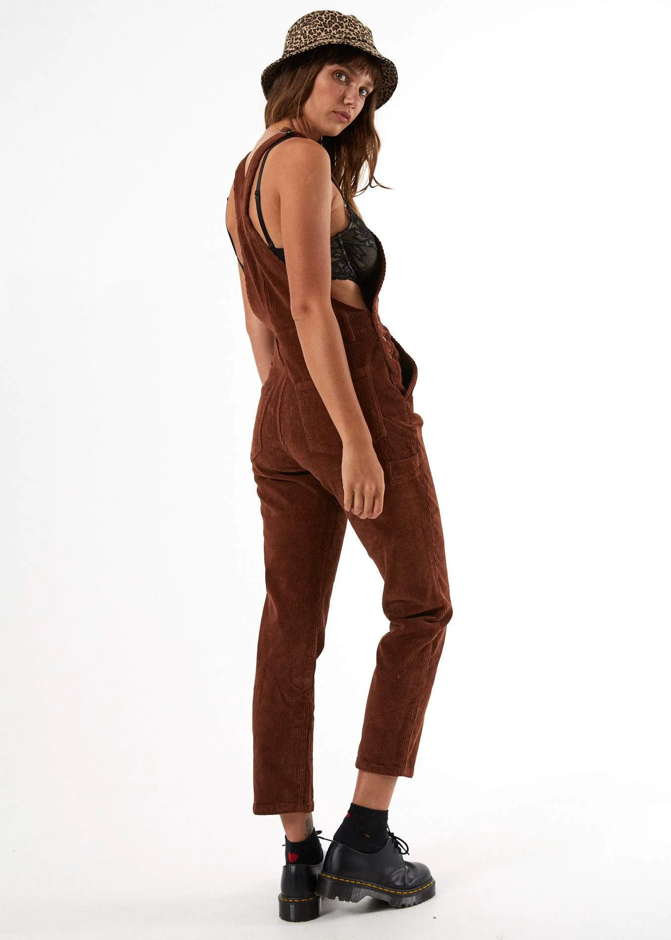 Afends Womens Holly - Long Corduroy Overalls