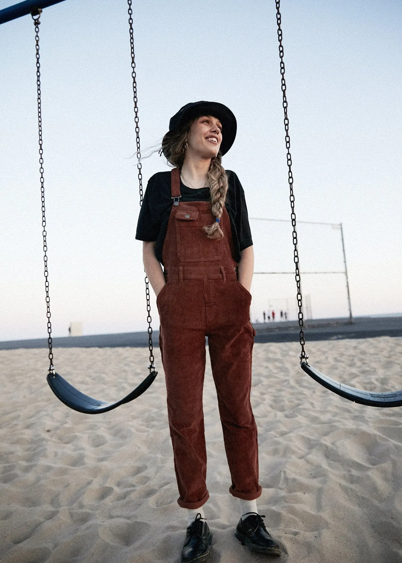 Afends Womens Holly - Long Corduroy Overalls