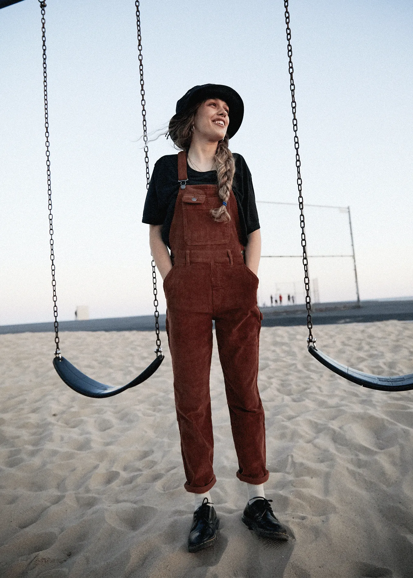 Afends Womens Holly - Long Corduroy Overalls