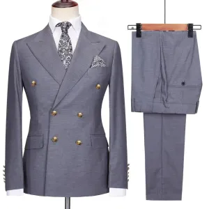 Aidase Fashion New Men's Leisure Boutique Business Banquet Solid Color Wedding Double Breasted Slim Fit Suit Blazers Jacket Pants