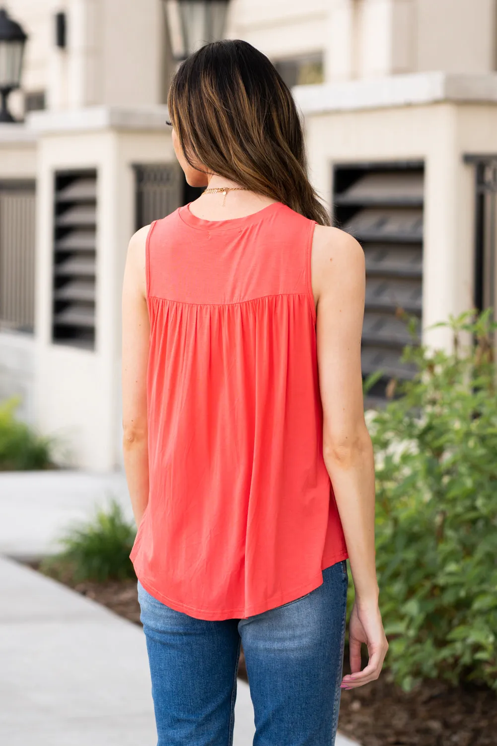 Aubrey Lace Tank Top Pink