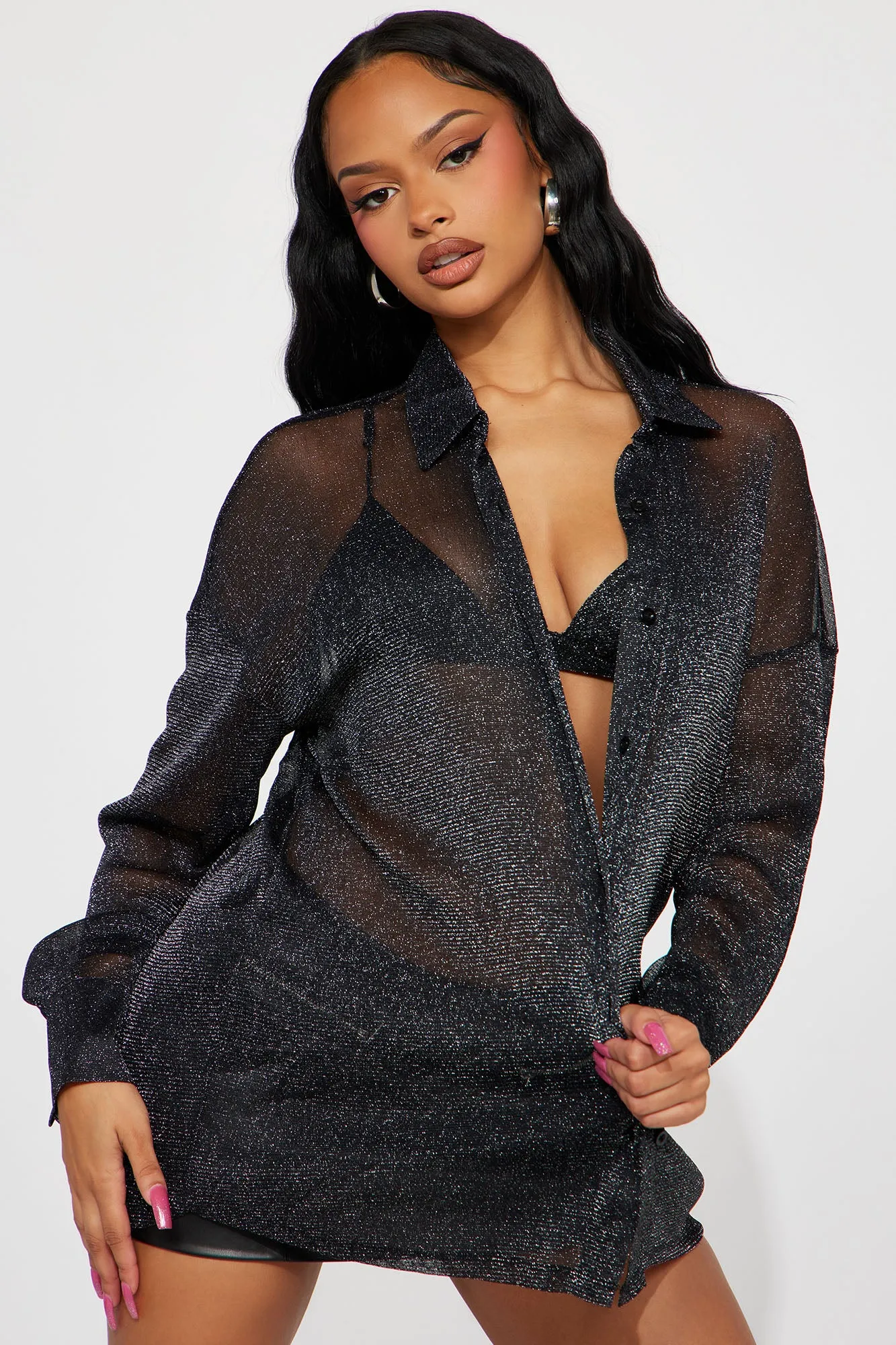 Azalea Mesh Top - Black