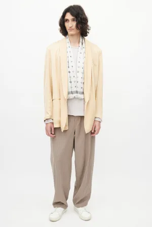 Beige Satin Blazer