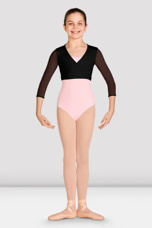 Bloch CZ5536 Child 3/4 Sleeve Wrap Top