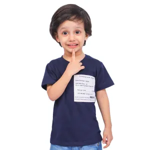 Boys Cotton Jersey T-Shirt I Am An Artist - Navy
