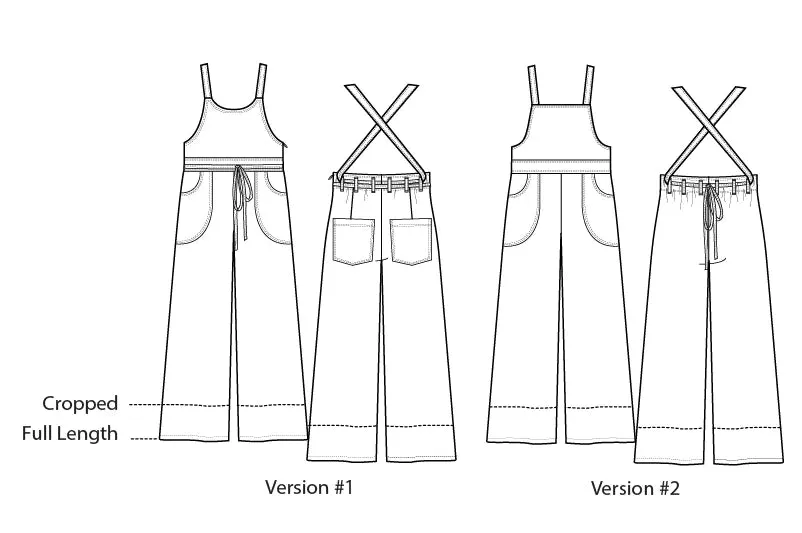 Burnside Bibs Overalls Sewing Pattern | Plus Size 18-34 by Sew House Seven