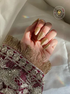 Champagne Rose Gold Nails - Golden Touch - Nail Wraps (Standard)