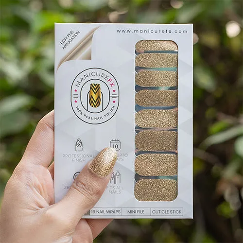 Champagne Rose Gold Nails - Golden Touch - Nail Wraps (Standard)