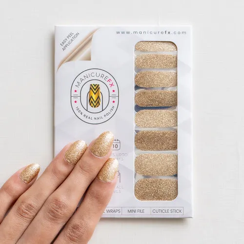 Champagne Rose Gold Nails - Golden Touch - Nail Wraps (Standard)