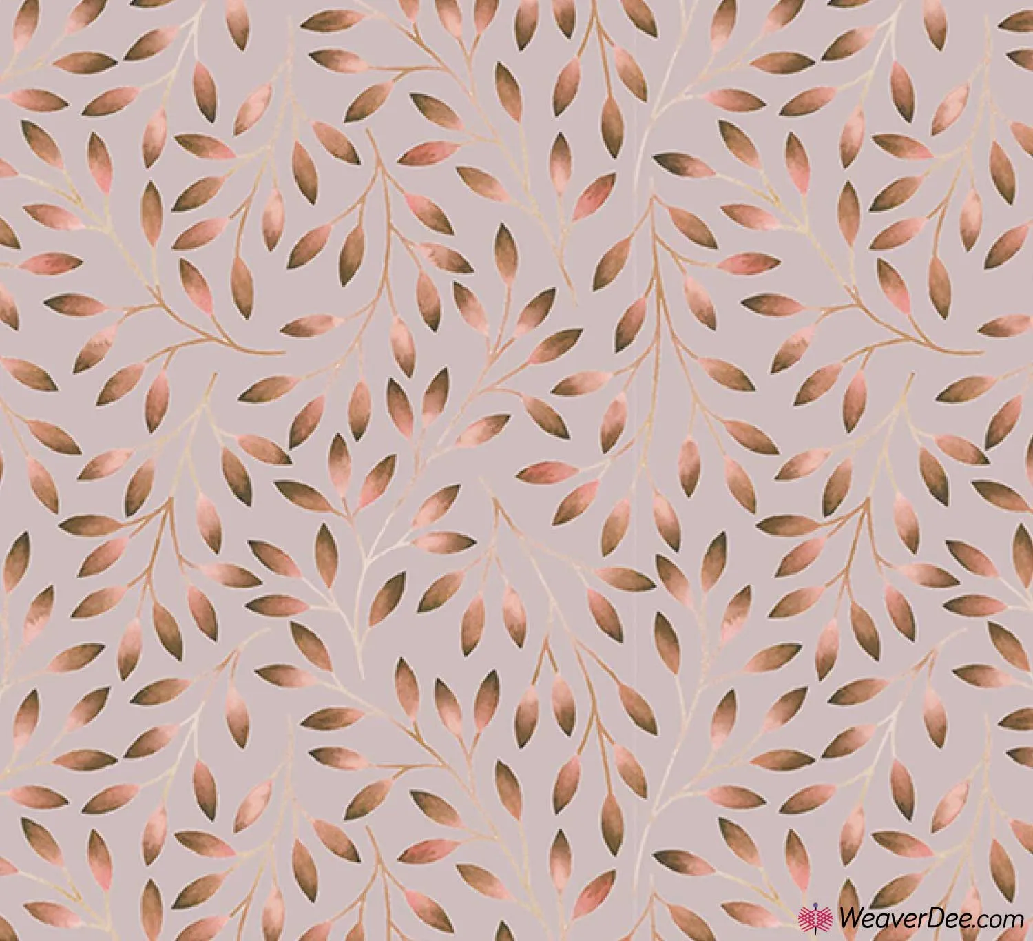 Cotton Jersey Fabric - Watercolour Leaves