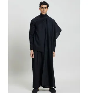 Cross Shawl Trouser Set