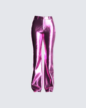 Danya Lavender Vegan Leather Pant