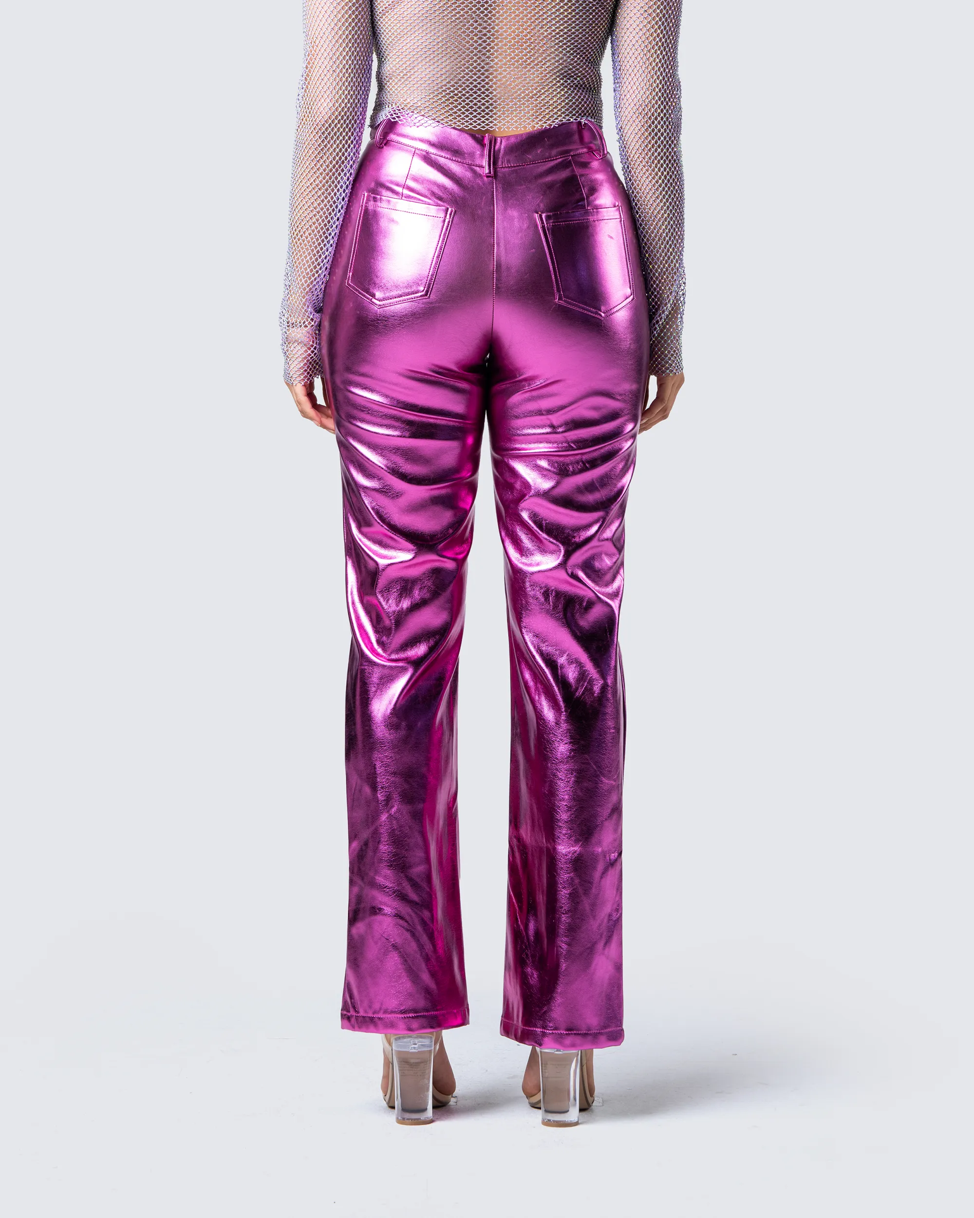 Danya Lavender Vegan Leather Pant