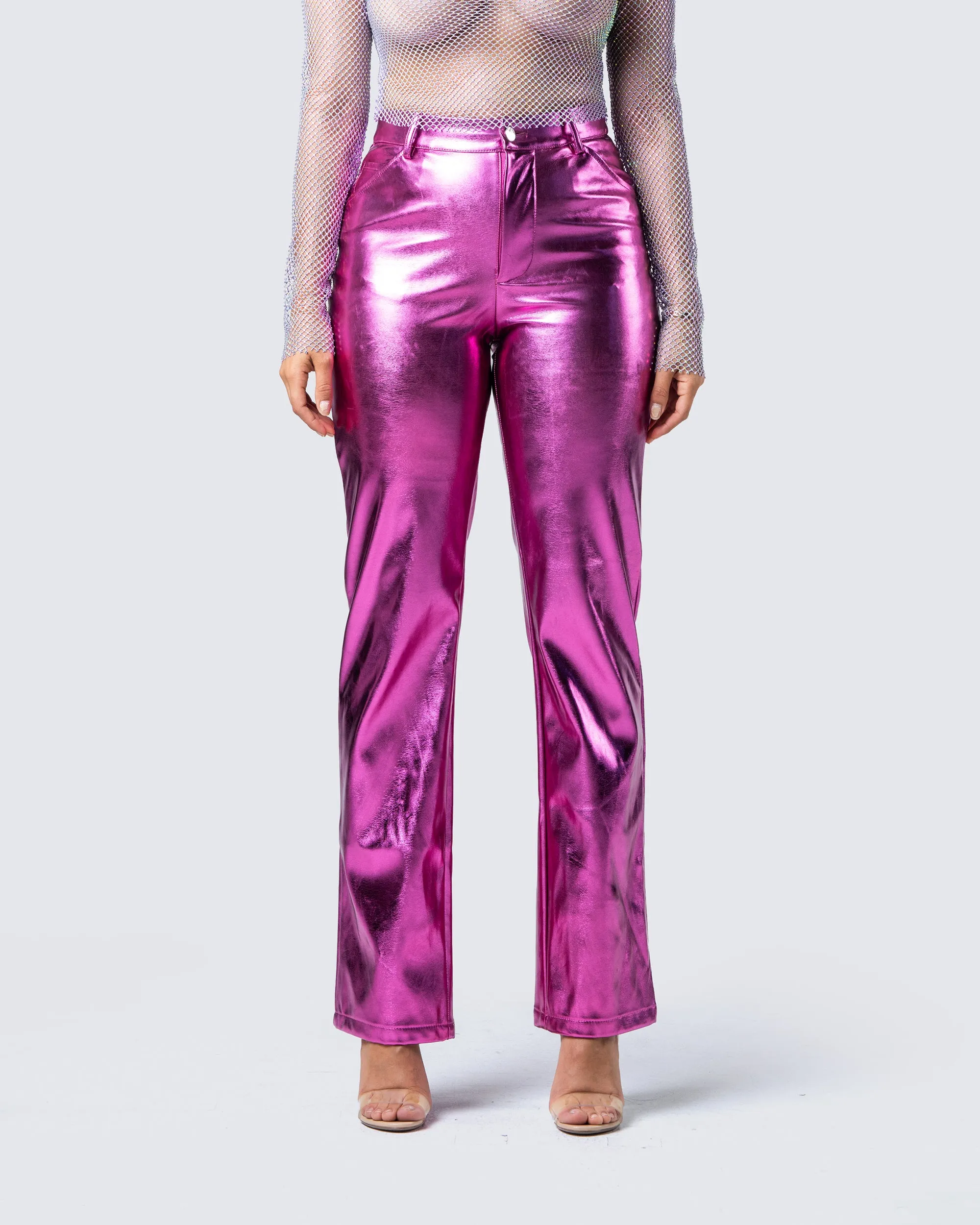 Danya Lavender Vegan Leather Pant