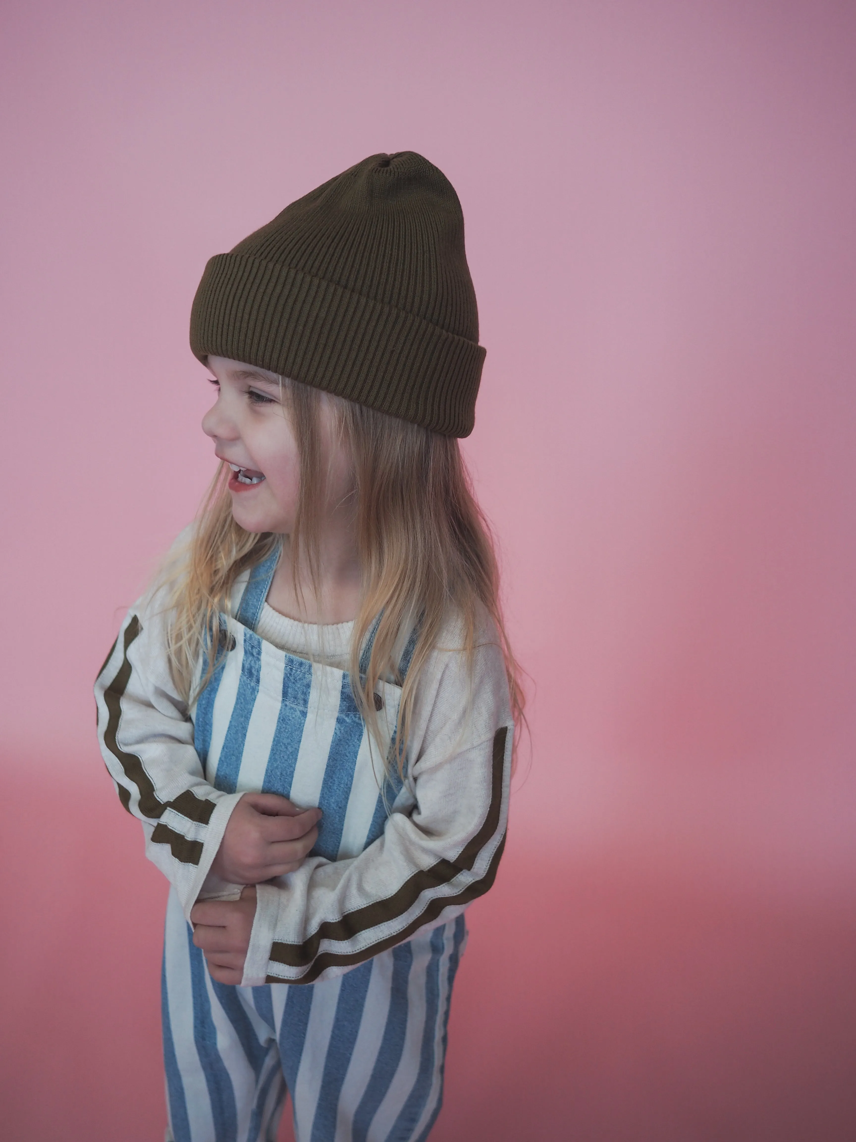 DENIM STRIPE OVERALLS
