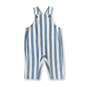 DENIM STRIPE OVERALLS