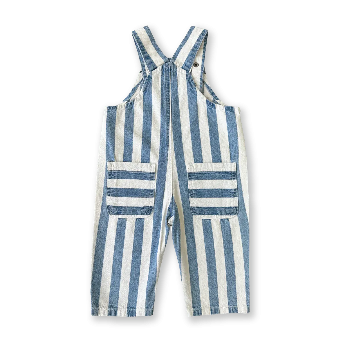 DENIM STRIPE OVERALLS