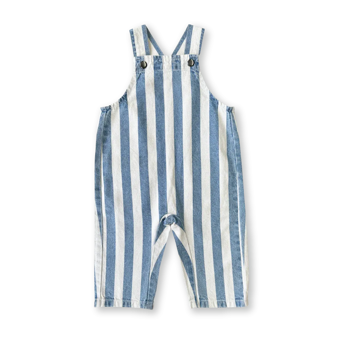 DENIM STRIPE OVERALLS