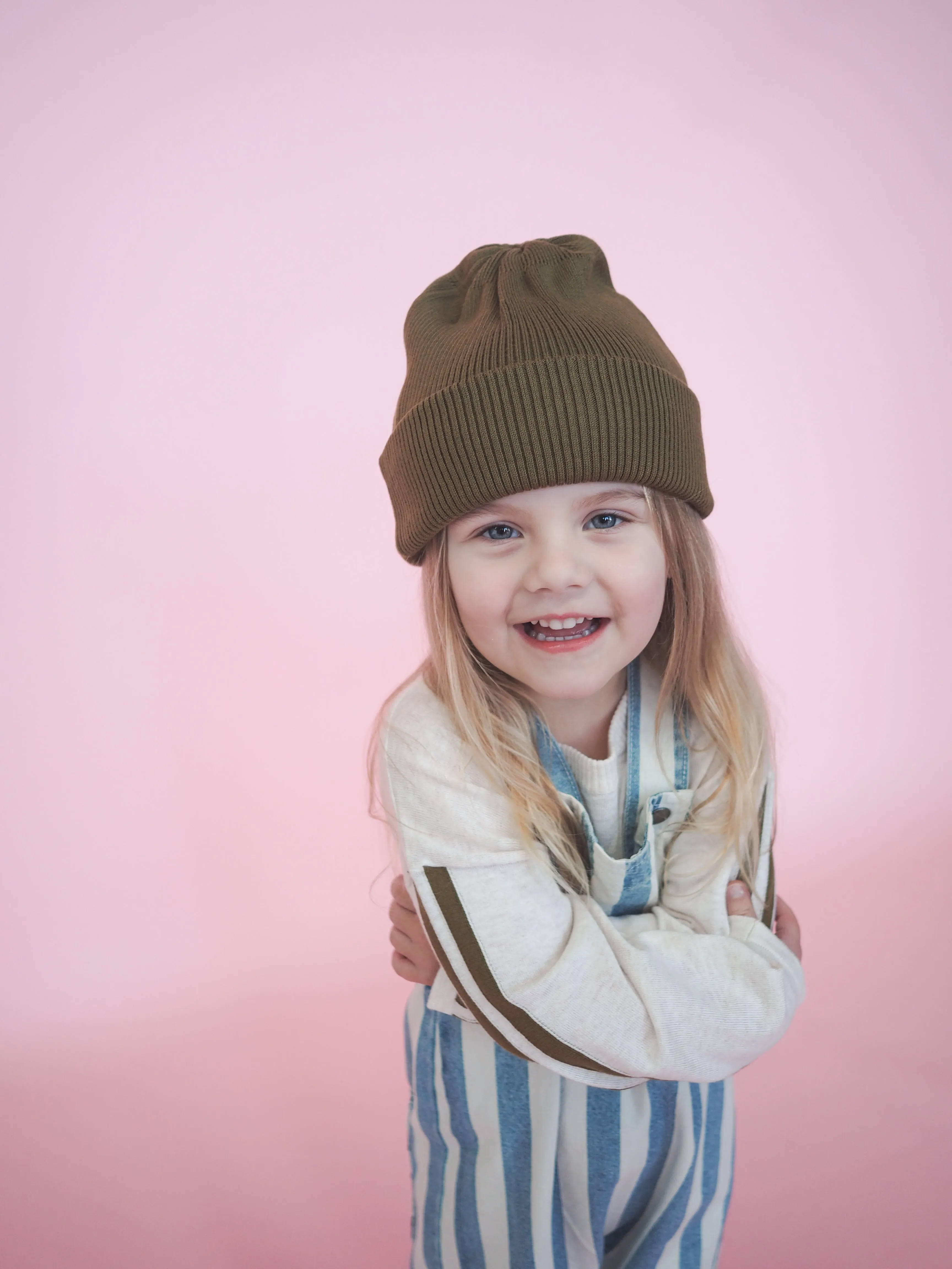 DENIM STRIPE OVERALLS