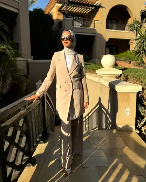 Double-breasted Blazer - Beige