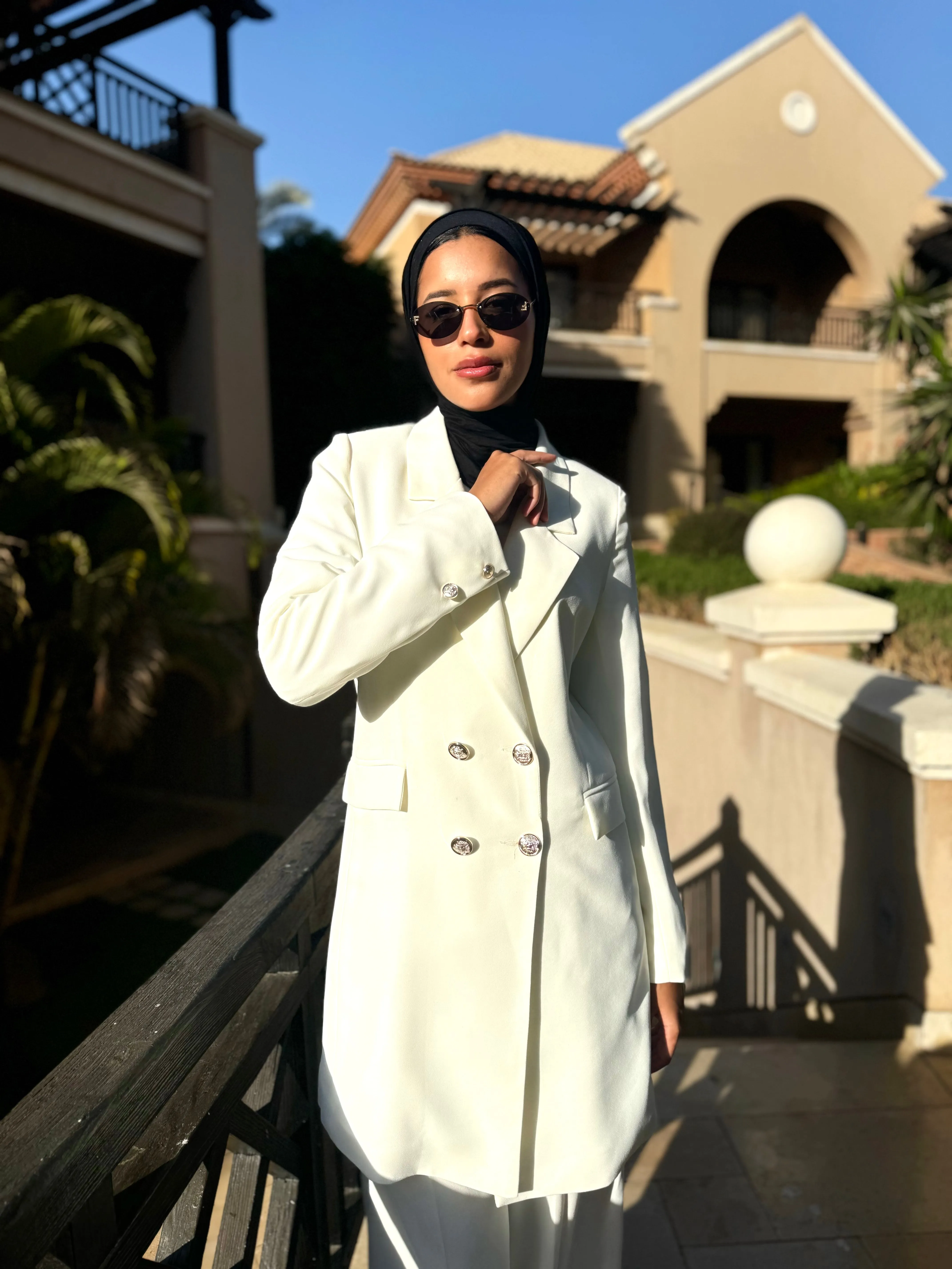 Double-breasted Blazer - Offwhite