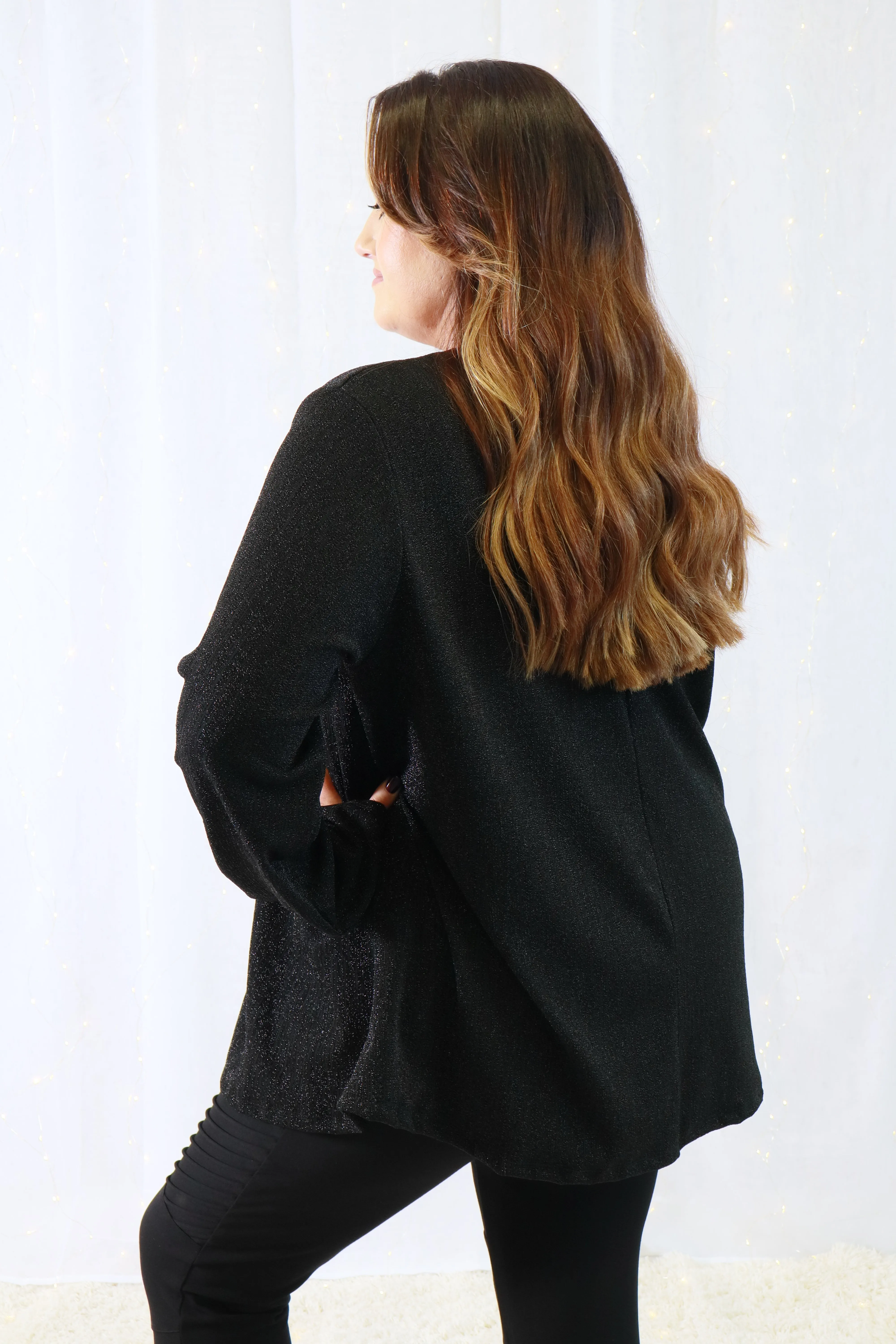 Eve Sparkling Blouse in Black