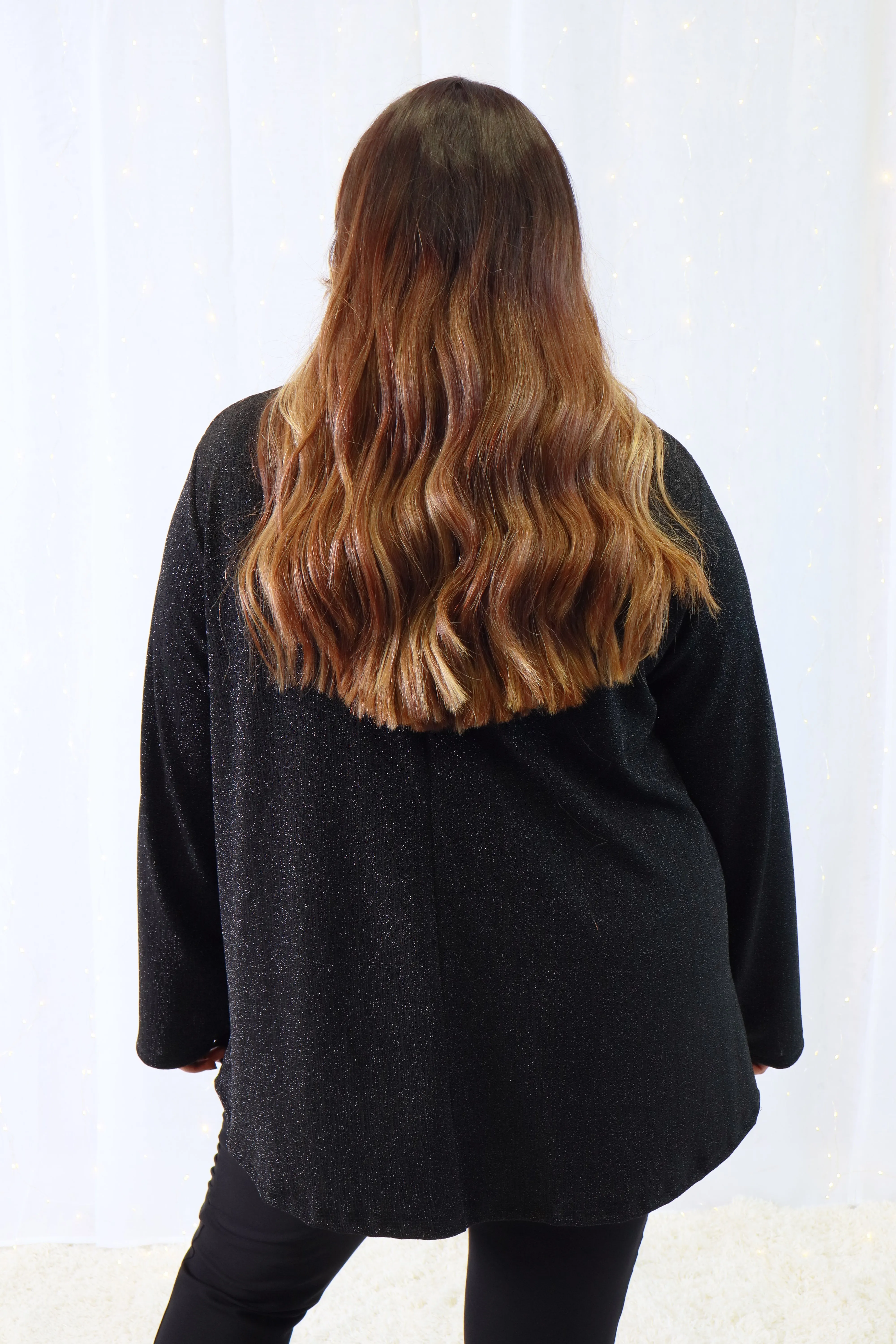 Eve Sparkling Blouse in Black