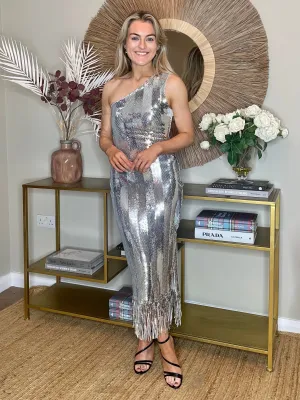 Gatsby Midaxi Dress - Silver