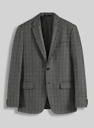 Highlander Heavy Black Houndstooth Tweed Jacket