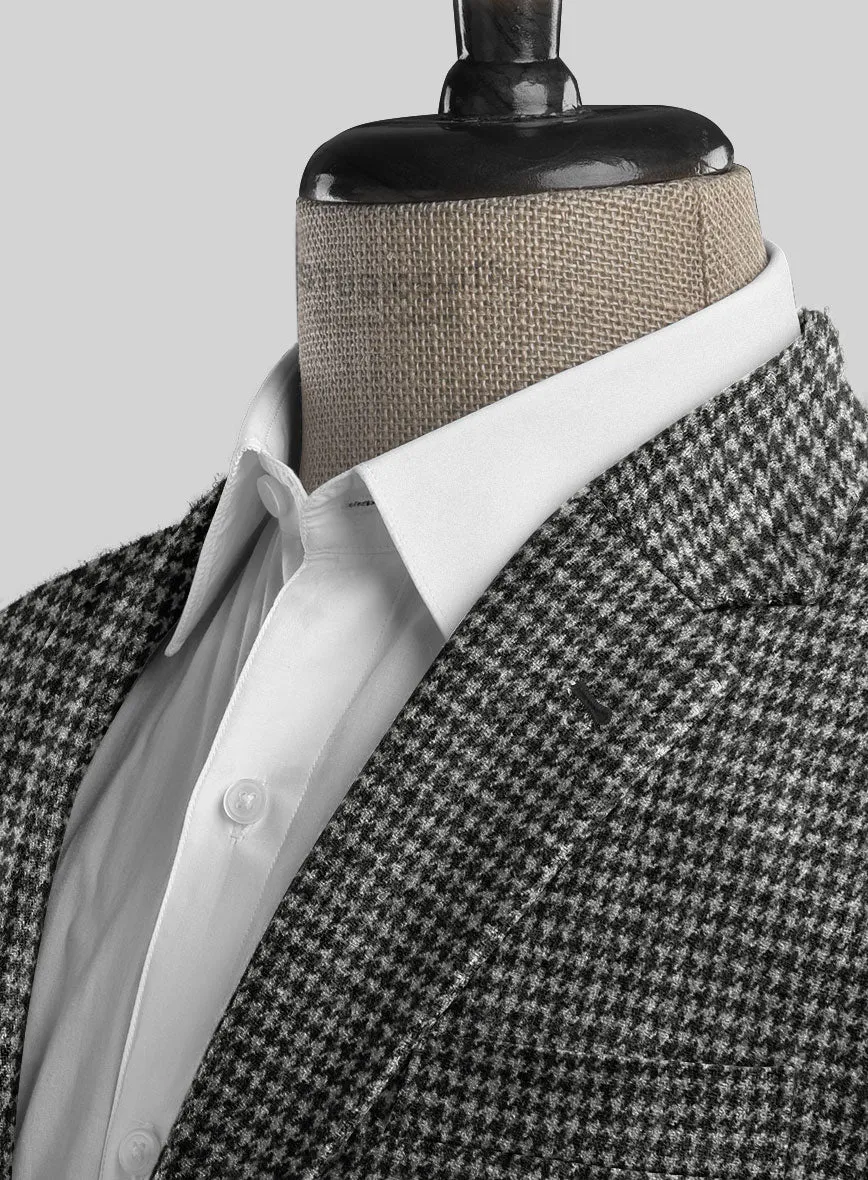 Highlander Heavy Black Houndstooth Tweed Jacket