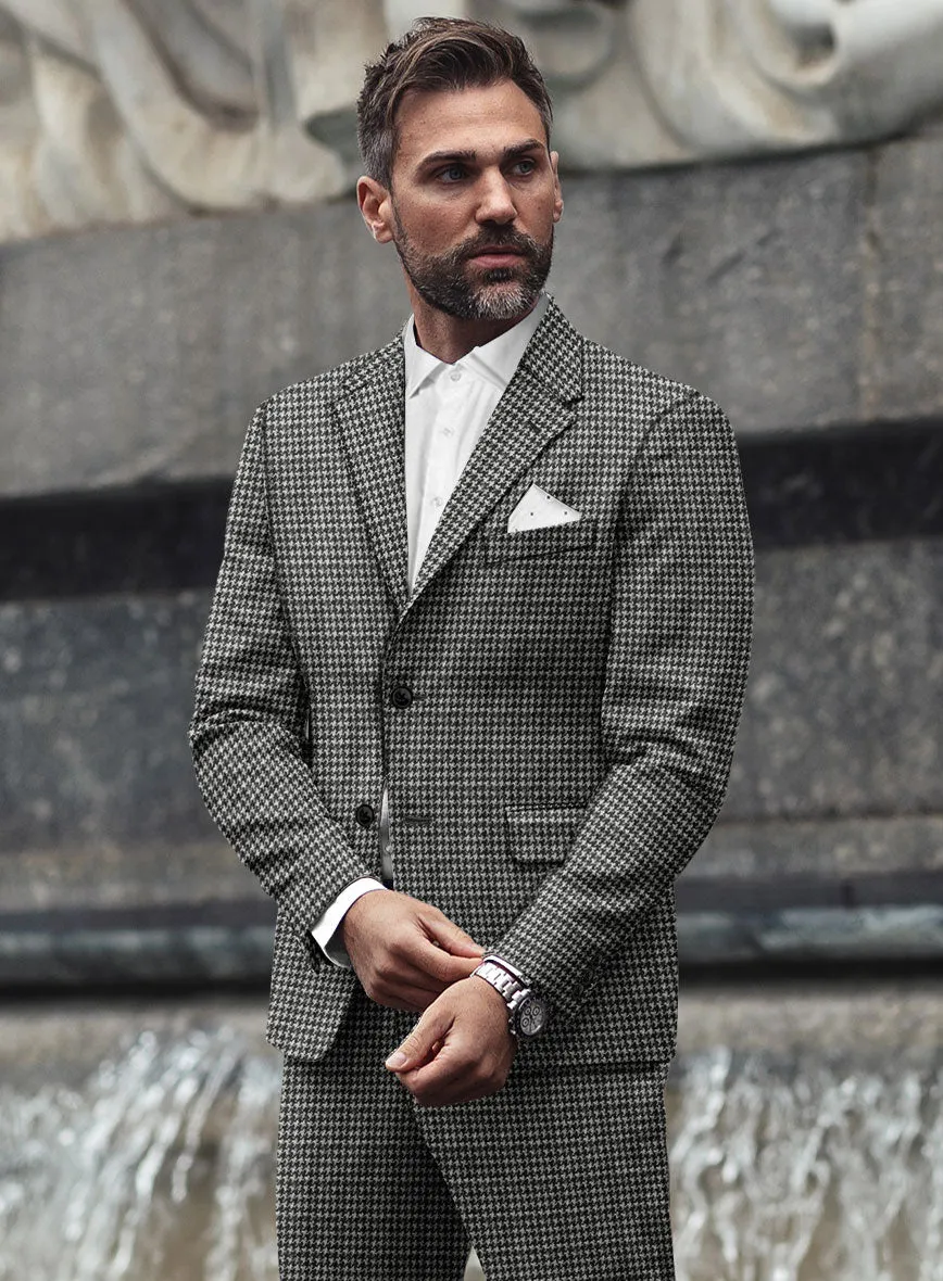 Highlander Heavy Black Houndstooth Tweed Jacket