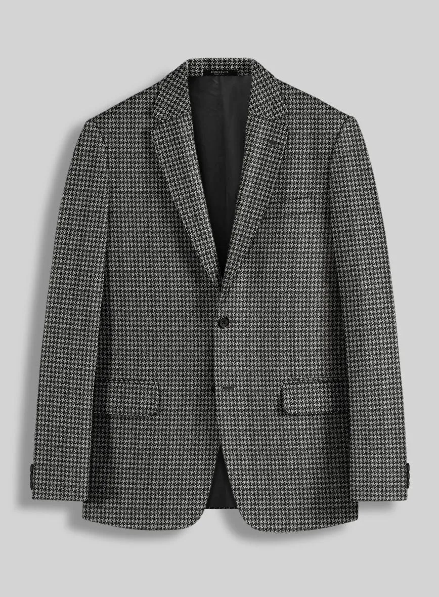 Highlander Heavy Black Houndstooth Tweed Jacket