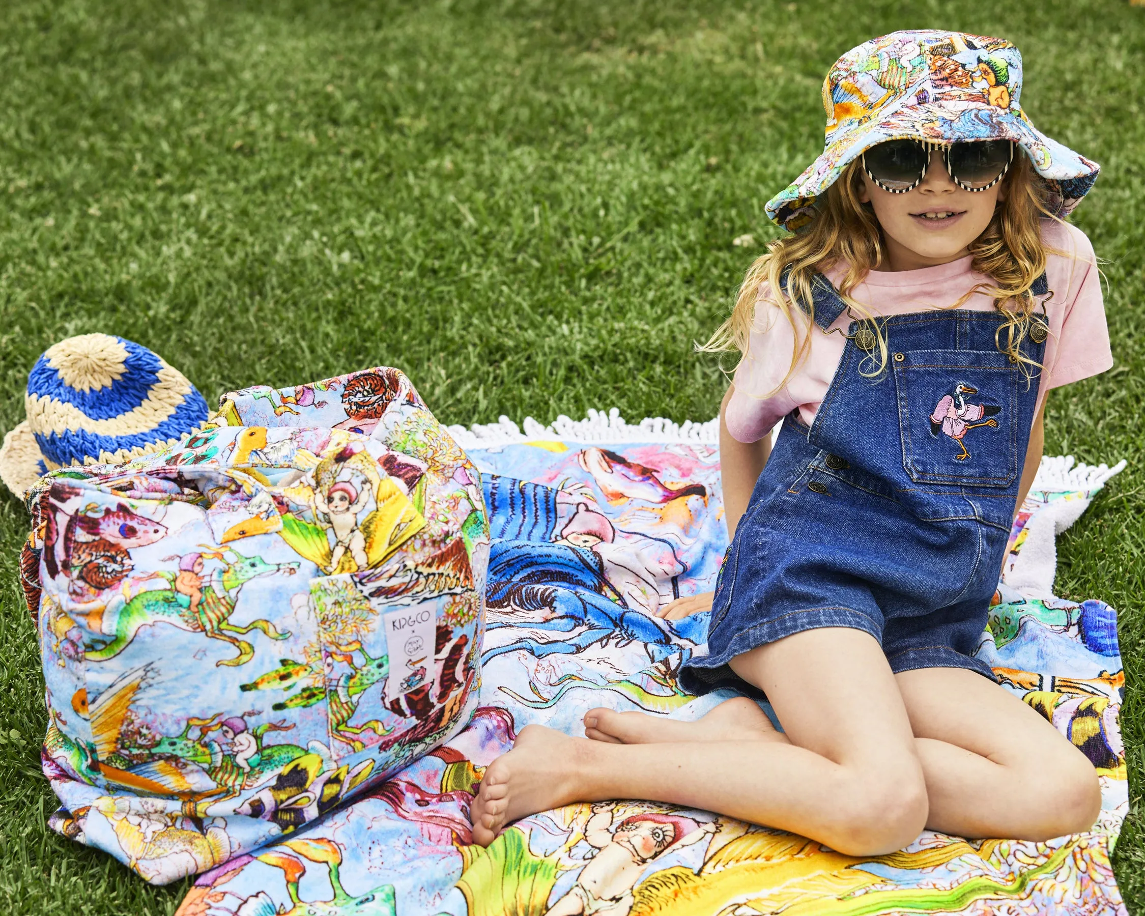 Kip & Co x May Gibbs Pocket Pals Denim Overalls