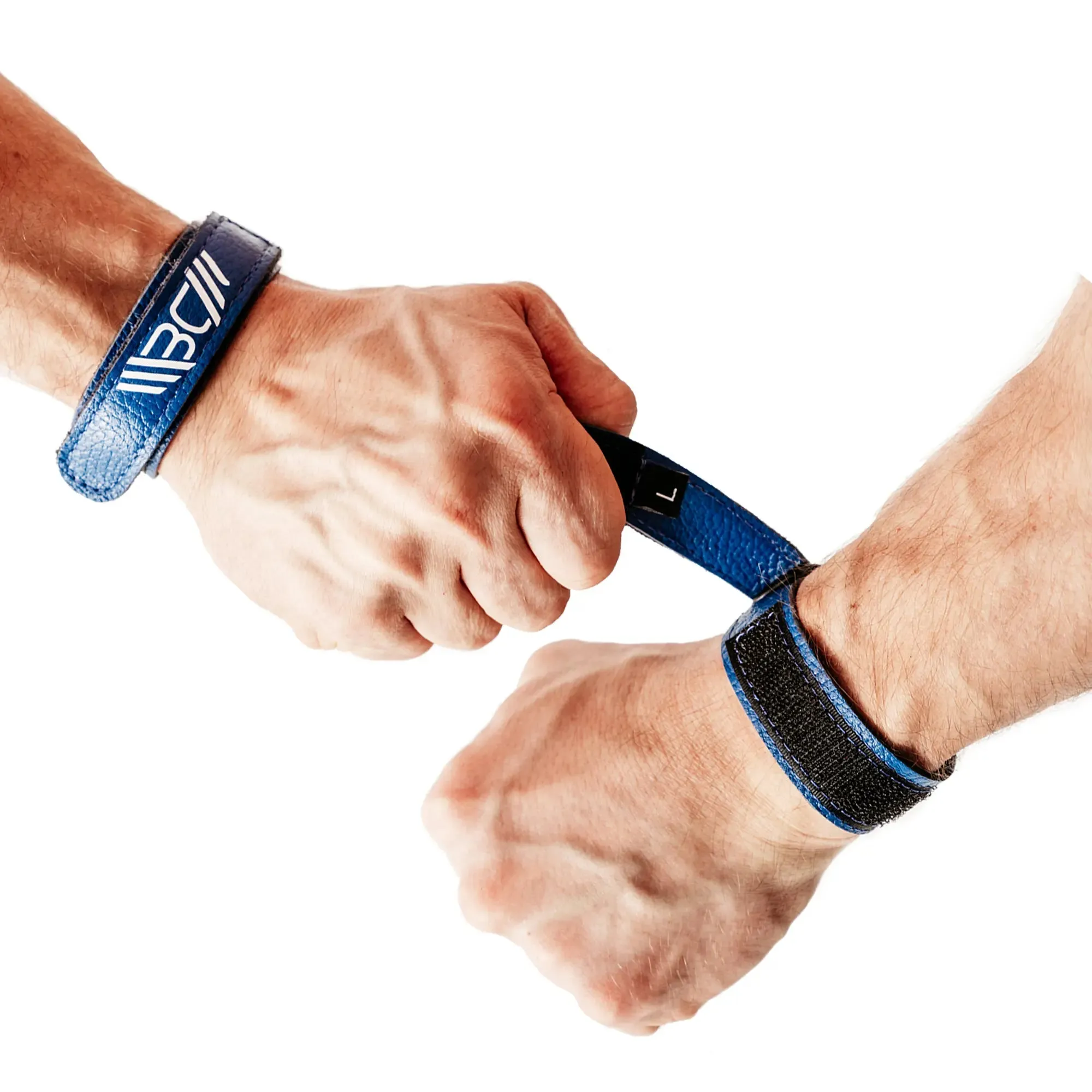 Leather Wrist Wraps Basic Blue