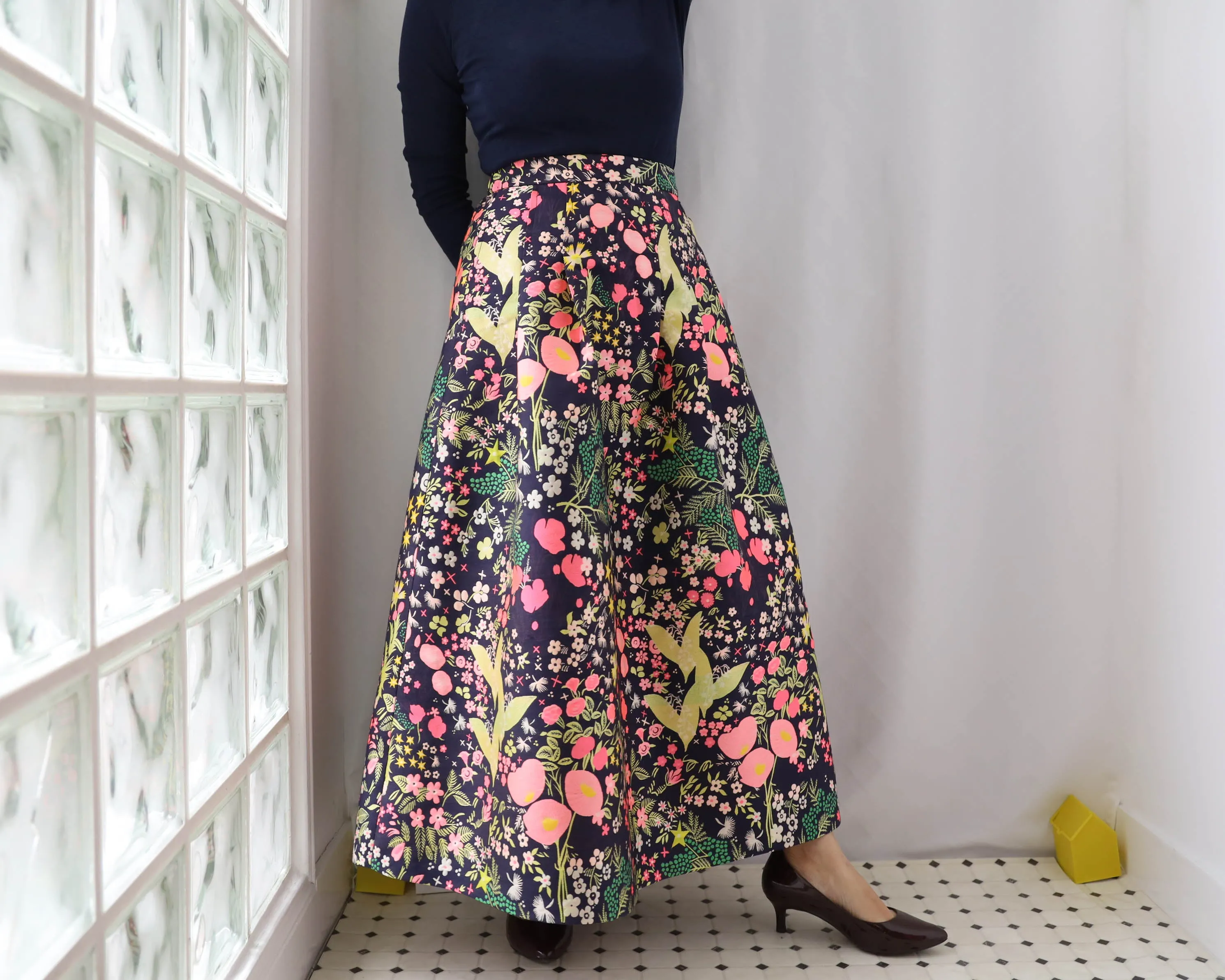 <RS20S17A90> CRAZY WOVEN Skirt  -Length 90cm