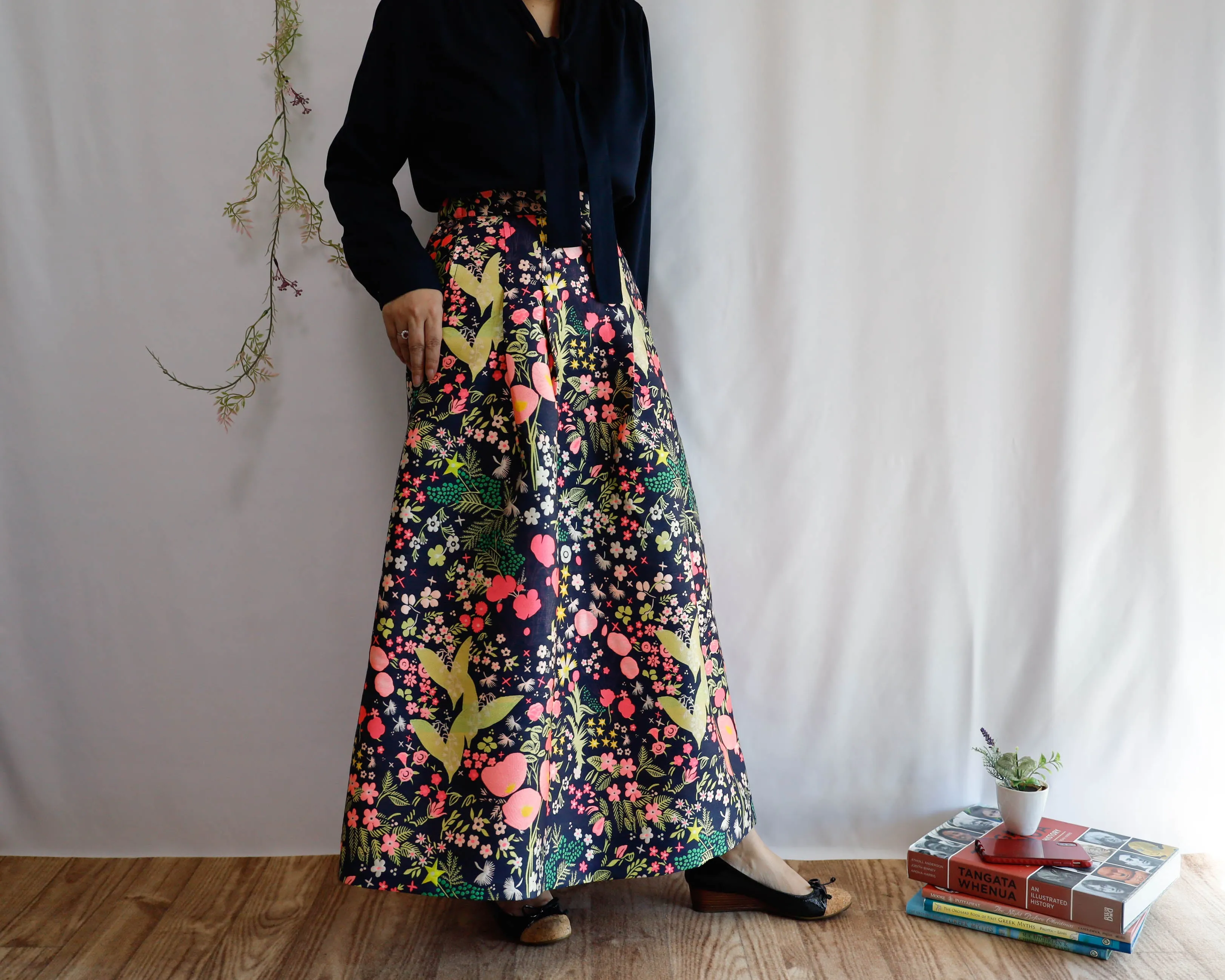 <RS20S17A90> CRAZY WOVEN Skirt  -Length 90cm