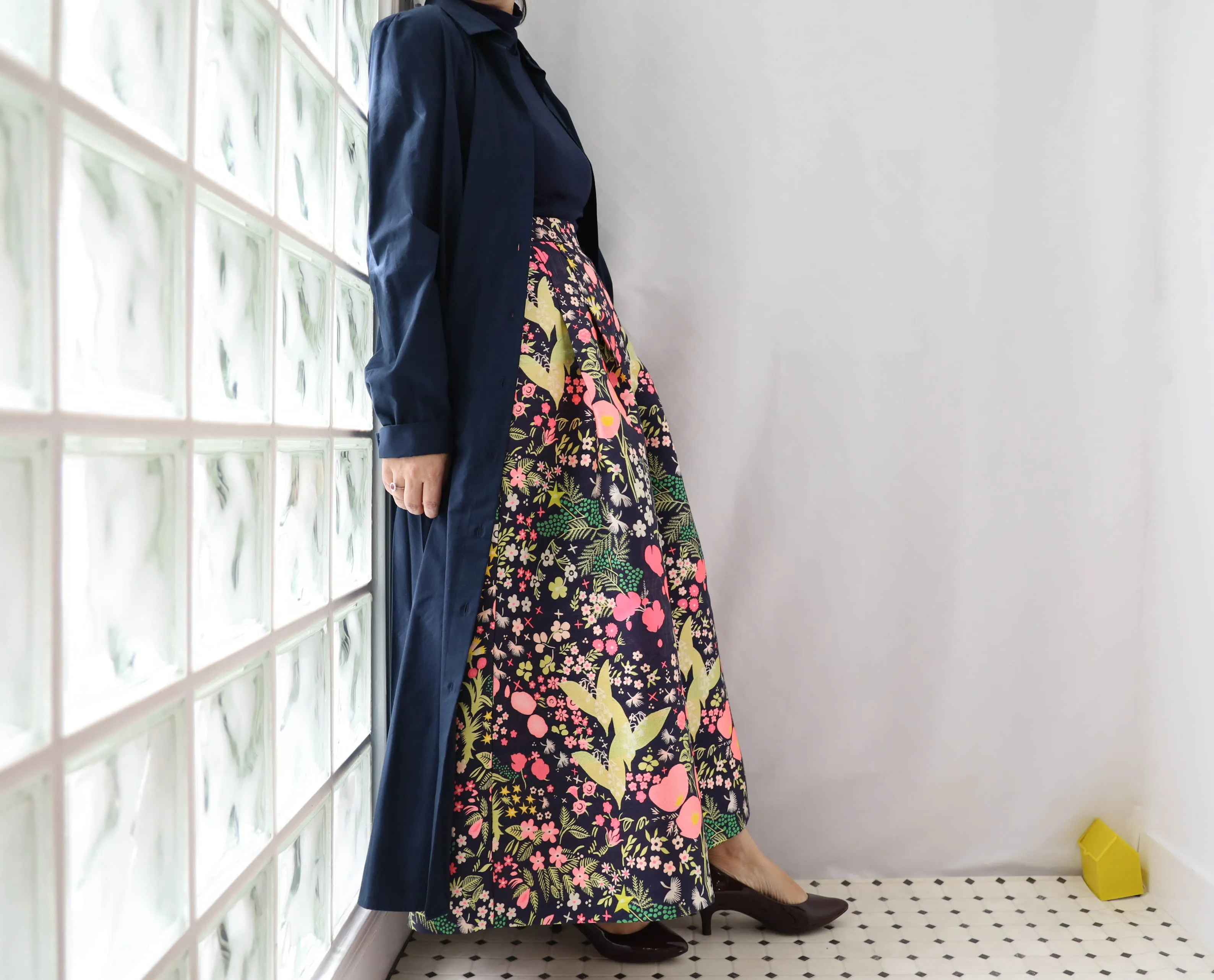 <RS20S17A90> CRAZY WOVEN Skirt  -Length 90cm