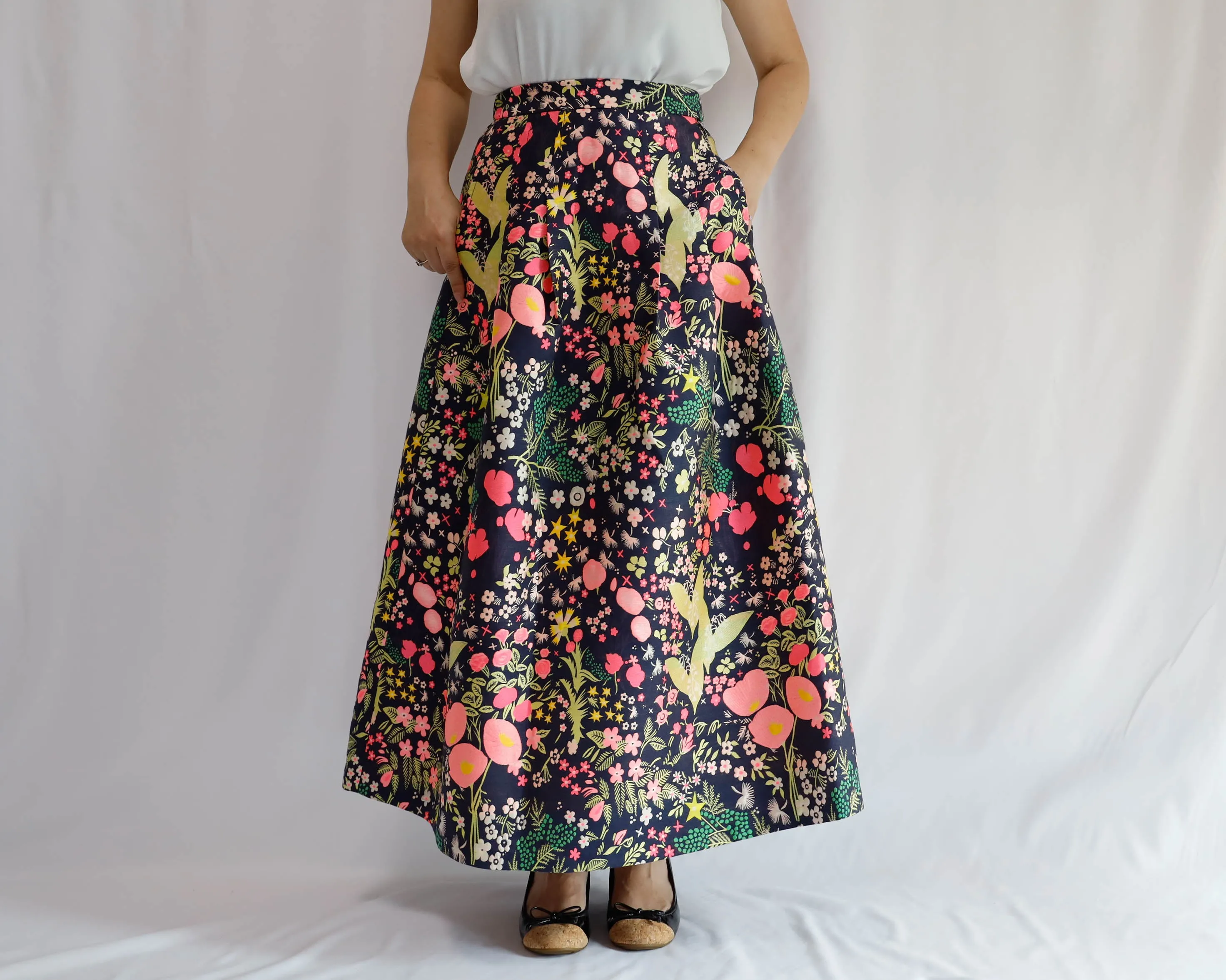 <RS20S17A90> CRAZY WOVEN Skirt  -Length 90cm