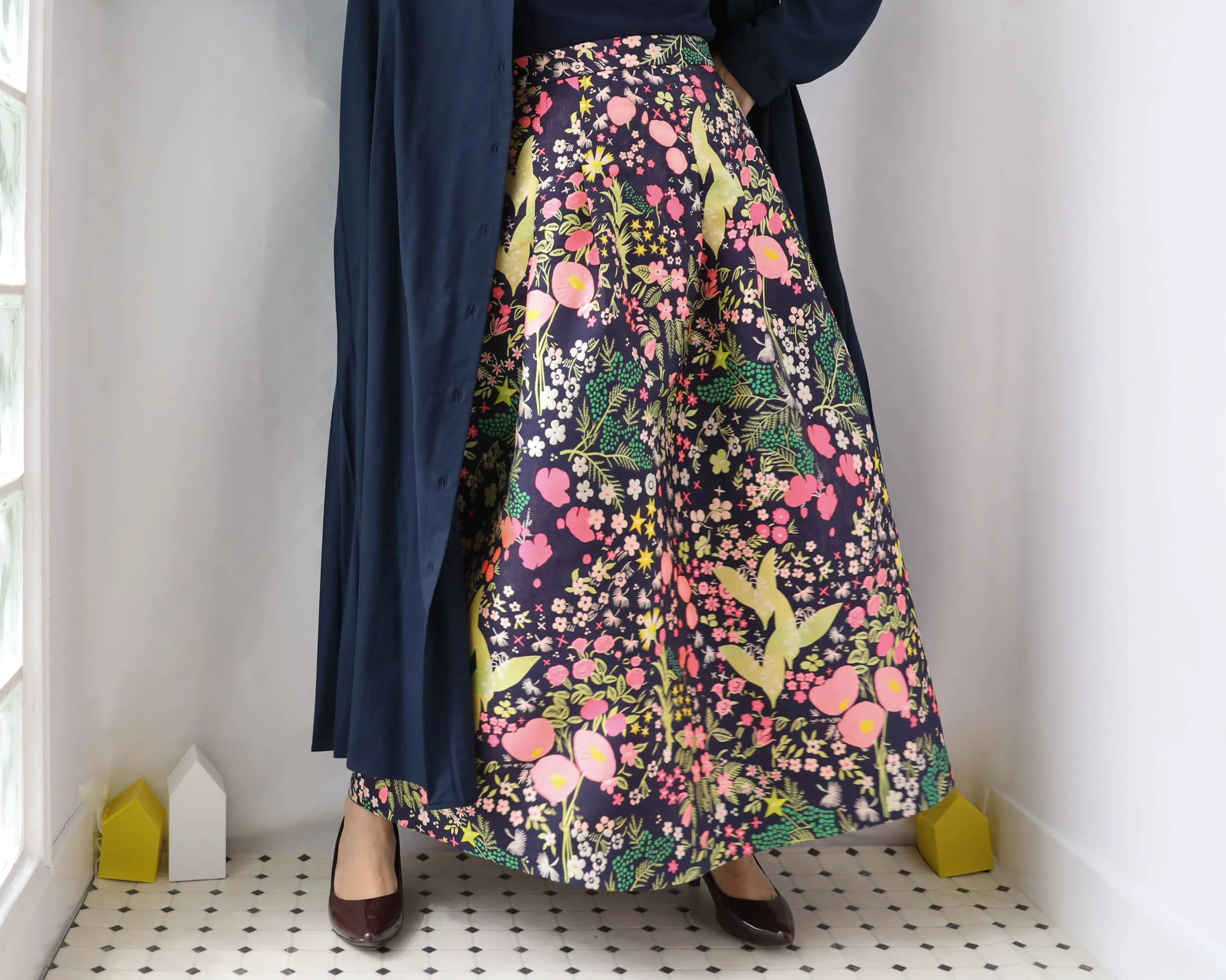 <RS20S17A90> CRAZY WOVEN Skirt  -Length 90cm