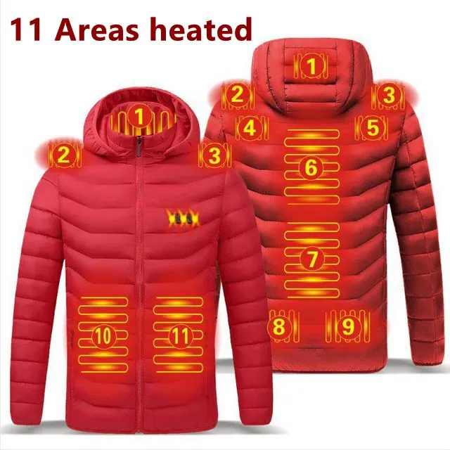 Men 9 Areas Heated Jacket