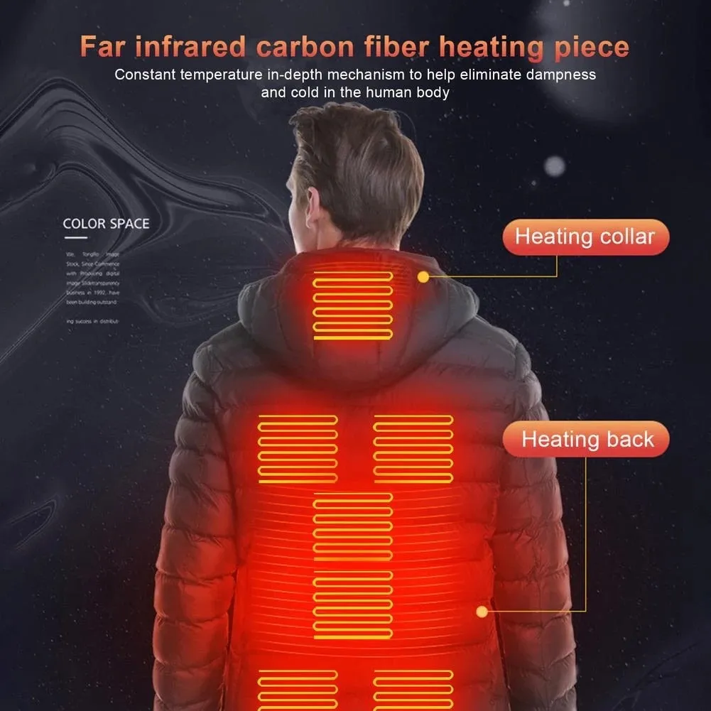Men 9 Areas Heated Jacket