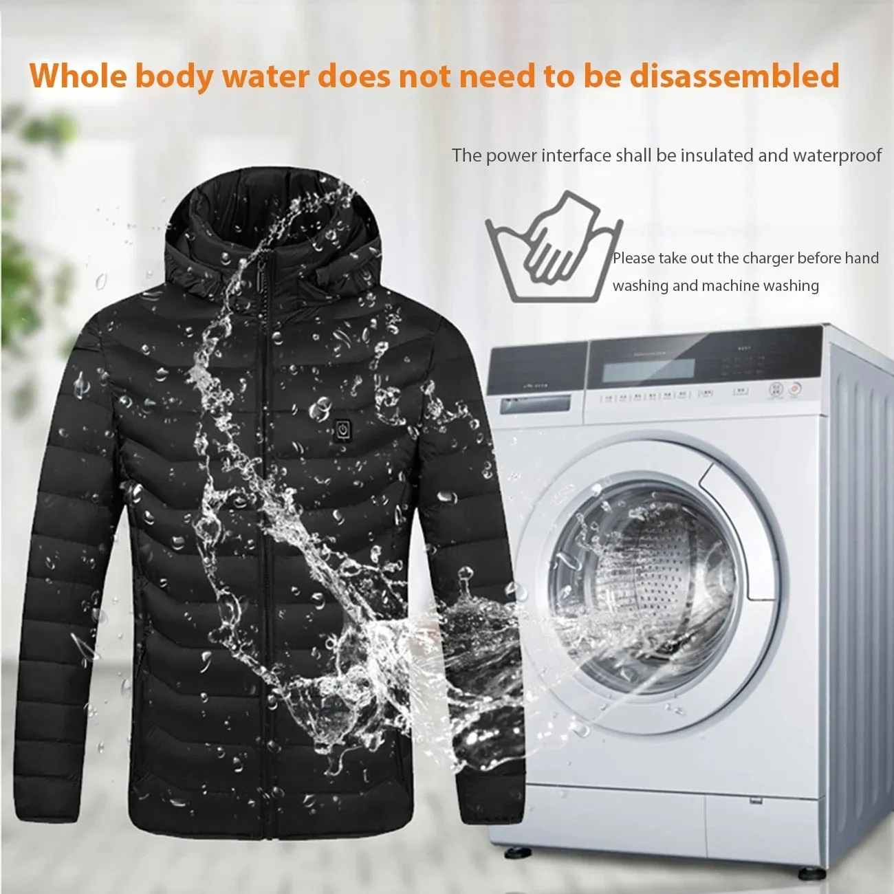 Men 9 Areas Heated Jacket