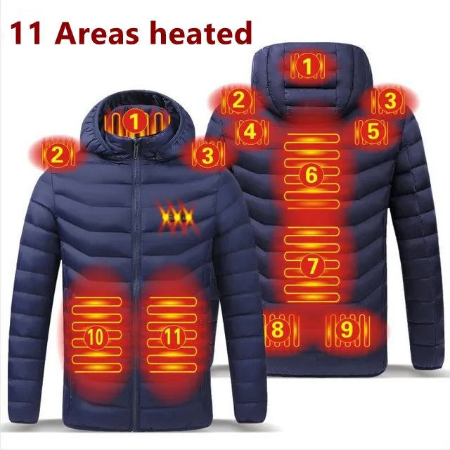 Men 9 Areas Heated Jacket