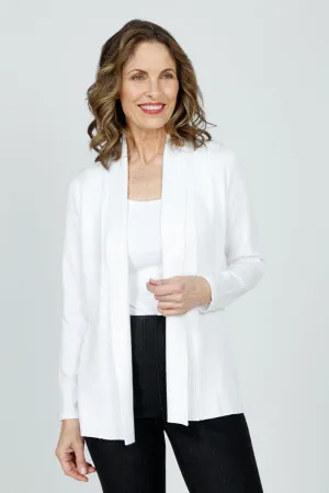 Metric Ribbed Open Cardigan